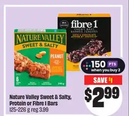 FreshCo Nature Valley Sweet & Salty, Protein or Fibre 1 Bars 125-226 g offer