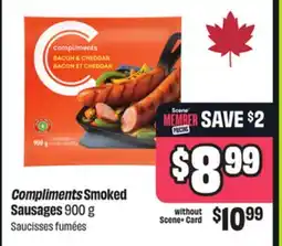 FreshCo Compliments Smoked Sausages 900 g offer