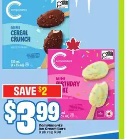 FreshCo Compliments Ice Cream Bars 6 pk offer