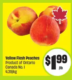 FreshCo Yellow Flesh Peaches Product Of Ontario Canada No. 1 4.39/kg offer