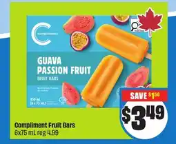 FreshCo Compliment Fruit Bars 6x75 mL offer