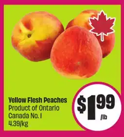 Chalo FreshCo Yellow Flesh Peaches Product of Ontario Canada No. 1 4.39/kg offer