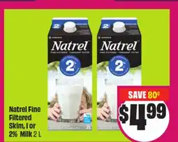 Chalo FreshCo Natrel Fine Filtered Skim, 1 or 2% Milk 2 L offer