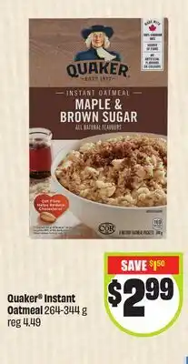 Chalo FreshCo Quaker Instant Oatmeal 264-344 g offer