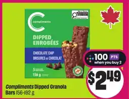 Chalo FreshCo Compliments Dipped Granola Bars 156-192 g offer