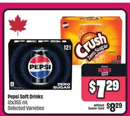 Chalo FreshCo Pepsi Soft Drinks 12x355 mL Selected Varieties offer