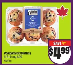 Chalo FreshCo Compliments Muffins 4-6 pk offer