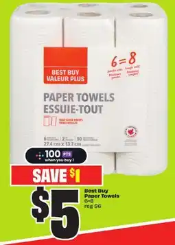 Chalo FreshCo Best Buy Paper Towels 6=8 offer