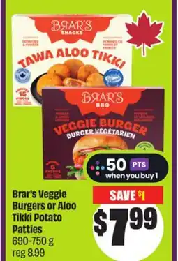 Chalo FreshCo Brar's Veggie Burgers or Aloo Tikki Potato Patties 690-750 g offer