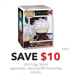 GameStop Jujutsu Kaisen - Satoru Gojo POP Premium Vinyl by Funko offer