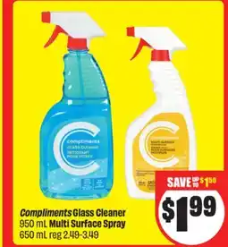 Chalo FreshCo Compliments Glass Cleaner 950 mL Multi Surface Spray 650 mL offer