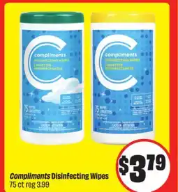 Chalo FreshCo Compliments Disinfecting Wipes 75 ct offer