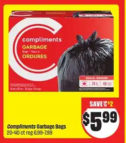 Chalo FreshCo Compliments Garbage Bags 20-40 ct offer