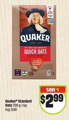 Chalo FreshCo Quaker Standard Oats 709 g-1 kg offer