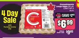 Chalo FreshCo Compliments Large Eggs 30 pk offer