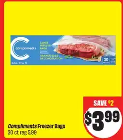 Chalo FreshCo Compliments Freezer Bags 30 ct offer