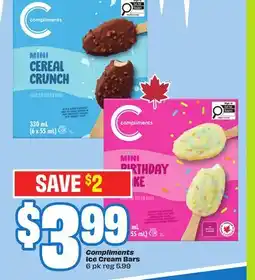 Chalo FreshCo Compliments Ice Cream Bars 6 pk offer