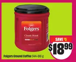 Chalo FreshCo Folgers Ground Coffee 544-816 g offer