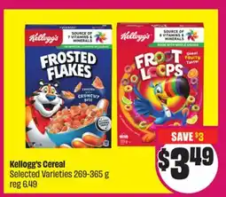 Chalo FreshCo Kellogg's Cereal Selected Varieties 269-365 g offer