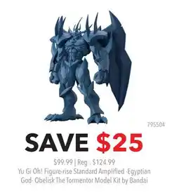GameStop Yu Gi Oh! Figure-rise Standard Amplified -Egyptian God- Obelisk The Tormentor Model Kit by Bandai offer