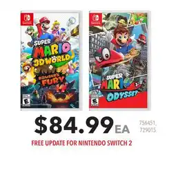 GameStop Super Mario Nintendo Switch offer