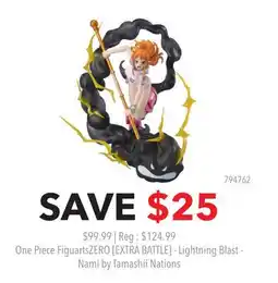 GameStop One Piece FiguartsZERO [EXTRA BATTLE] - Lightning Blast - Nami by Tamashii Nations offer