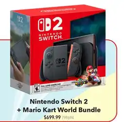 GameStop Nintendo Switch 2 + Mario Kart World Bundle offer