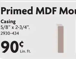 Home Hardware Primed MDF Moulding casing offer