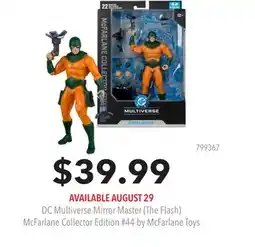 GameStop DC Multiverse Mirror Master (The Flash) McFarlane Collector Edition #44 by McFarlane Toys offer