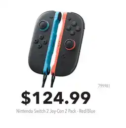 GameStop Nintendo Switch 2 Joy-Con 2 Pack - Red/Blue offer