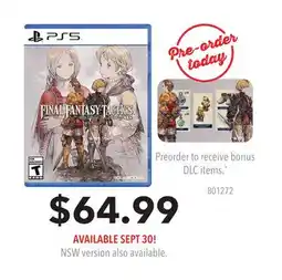 GameStop Final Fantasy Tactics PS5 offer