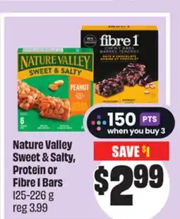 Chalo FreshCo Nature Valley Sweet & Salty, Protein or Fibre 1 Bars 125-226 g offer