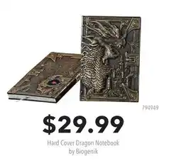 GameStop Hard Cover Dragon Notebook by Biogenik offer