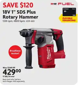 Home Hardware 18V 1 SDS Plus Rotary Hammer offer