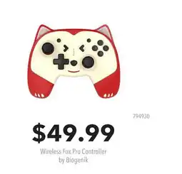 GameStop Wireless Fox Pro Controller by Biogenik offer