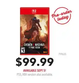 GameStop Daemon x Machina offer