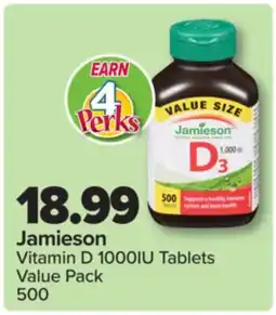 PharmaChoice Jamieson Vitamin D 1000IU Tablets offer