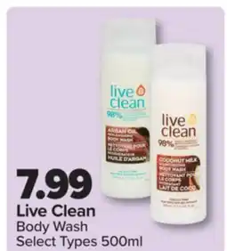 PharmaChoice Live Clean Body Wash offer