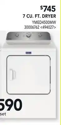 RONA MAYTAG 7 CU. FT. DRYER offer
