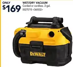 RONA DEWALT WET/ DRY VACUUM offer