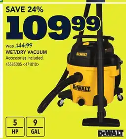 RONA DEWALT WET/DRY VACUUM offer