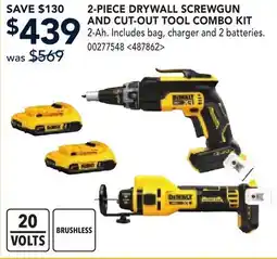 RONA 2-PIECE DRYWALL SCREWGUN AND CUT-OUT TOOL COMBO KIT offer