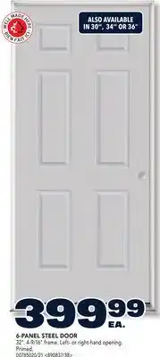 RONA 6-PANEL STEEL DOOR offer