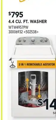 RONA 4.4 CY. FT WASHER offer