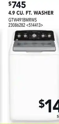 RONA 4.9 CU FT. WASHER offer