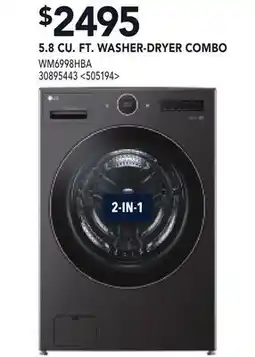 RONA LG 5.8 cu ft. WASHER-DRYER COMBO offer