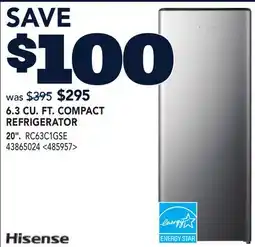 RONA 6.3 CU. FT. COMPACT REFRIGERATOR offer