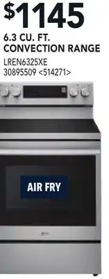 RONA 6.3 CU. FT. CONVECTION RANGE offer