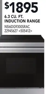 RONA SAMSUNG 6.3 CU. FT. INDUCTION RANGE offer