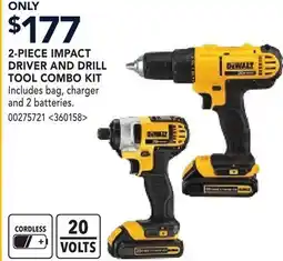 RONA DEWALT 2-PIECE IMPACT DRIVER AND DRILL TOOL COMBO KIT offer